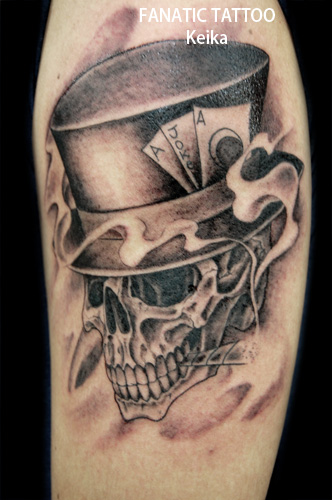 恵華 keika fanatic tattoo yokohama 187 ハットのスカル hat skull 恵華 keika fanatic tattoo yokohama 187 ハットのスカル hat skull