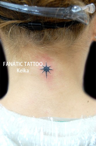 Small Sun Tribal Tattoo 太陽のワンポイント 刺青/Keika_FanaticTattoo