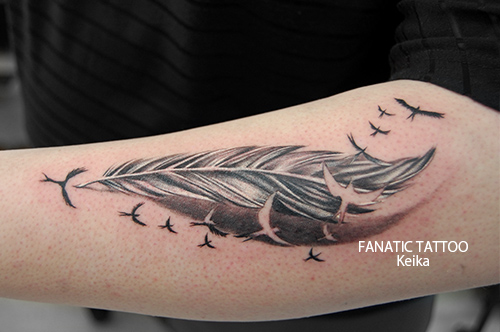 Feather&Bird Tattoo 羽と鳥のタトゥー/Keika_FanaticTattoo