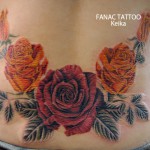 RED&ORANGE Rose Tattoo 赤とオレンジのバラのタトゥー/Keika_FanaticTattoo