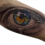 リアルな涙目タトゥー Realistic Crying eye Tattoo/Keika_FanaticTattoo