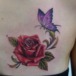 蝶とバラのタトゥー – Rose,Butterfly Tattoo