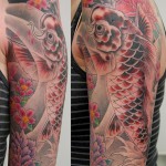 錦鯉の和彫り刺青 – Koi fish, Japanese Tattoo