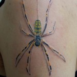 クモのタトゥー,Spider,Tattoo,刺青・タトゥースタジオ 女性彫師 恵華-Keika-