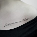 筆記体レターのタトゥー – Letter tattoo
