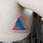 水彩三角のタトゥー – Watercolor,Triangle Tattoo