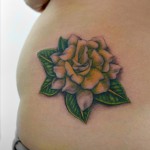 クチナシの花タトゥー – common gardenia,Flower Tattoo