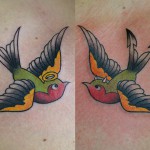 ツバメのタトゥー – Swallow,American traditional,tattoo