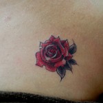 バラのワンポイントタトゥー,Rose,Small Tattoo,刺青・タトゥースタジオ 女性彫師 恵華-Keika-
