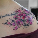 桜の水彩タトゥー – Cherryblossom,Watercolor Tattoo