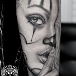 クラウンメイクの女性タトゥー – Clown Women Tattoo