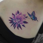 月下美人と蝶のタトゥー – Queen of the Night, Butterfly Tattoo