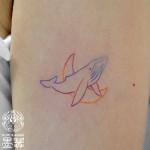 クジラのワンポイントタトゥー – Whale Small tattoo