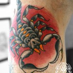 サソリのアメリカントラディショナルタトゥー – scorpion AmericanTraditional Tattoo