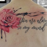 バラとレターのタトゥー – Rose,Lettering Tattoo