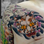 化け猫たちの和彫り刺青 – Cat, Japanese Tattoo
