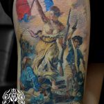 民衆を導く自由の女神のタトゥー – La Liberté guidant le peuple Tattoo