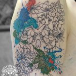 スカルと花のタトゥー – Skull, Flower Tattoo