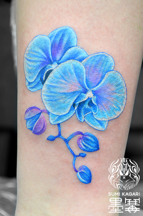 胡蝶蘭のタトゥー,Phalaenopsis, Flower Tattoo,Keika, Tattoo, タトゥースタジオ, 刺青, 女性彫師, 恵華