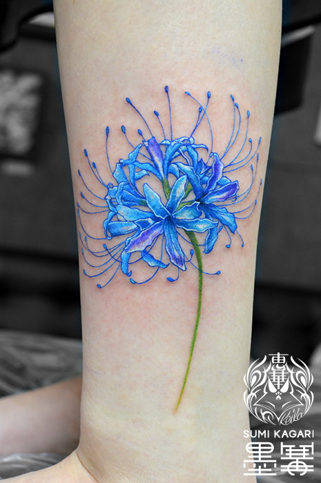 彼岸花のタトゥー, Tattoo,Keika, cluster amaryllis, タトゥースタジオ, 刺青, 女性彫師, 恵華