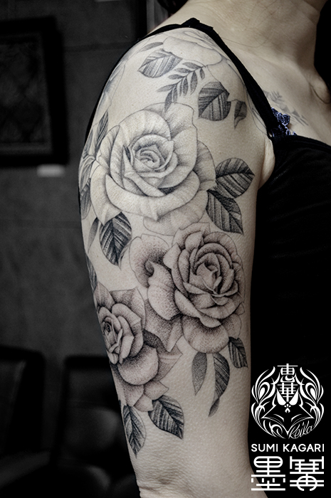 バラのタトゥー, Rose Tattoo,Keika, Tattoo, タトゥースタジオ, 刺青, 女性彫師, 恵華
